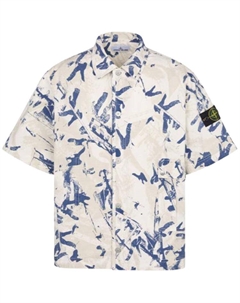 Рубашка с коротким рукавом и логотипом, синий Stone island