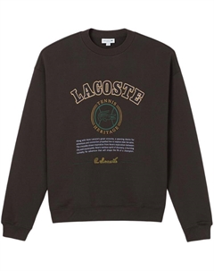 Вышитая флисовая толстовка Heritage, Skb/Chocolate Lacoste