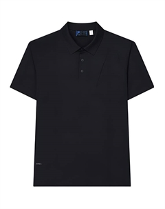 Поло мужское угольно-черное Jet Black Fila