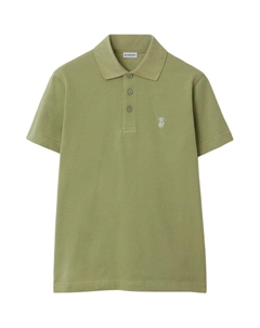 Поло с вышитым логотипом, зеленый Burberry