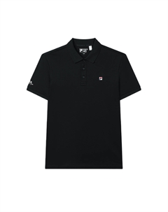 Поло мужское угольно-черное Jet Black Fila