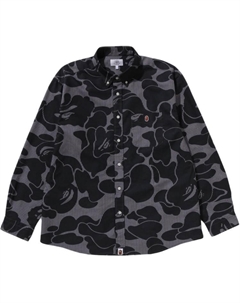 Рубашка Bape Stripe Camo Relaxed Fit, черный A bathing ape®