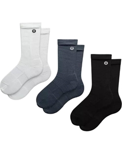 Носки Mid-Calf мужские 3 пары, белый/синий/черный Lululemon