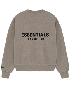 Свитшот с резинкой на манжетах, серый Fear of god essentials