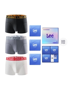 Классические трусы 101 для мужчин, набор из 3 штук, серый Lee