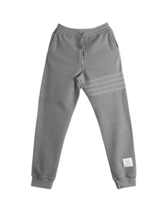 Четырехполосные спортивные штаны на шнурке, серый Thom browne