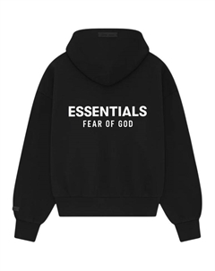 Флисовая толстовка с капюшоном, черный Fear of god essentials