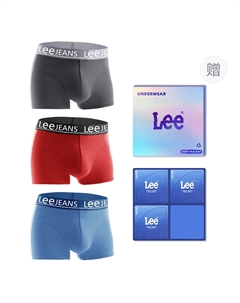 Классические трусы 101 для мужчин, набор из 3 штук, синий Lee