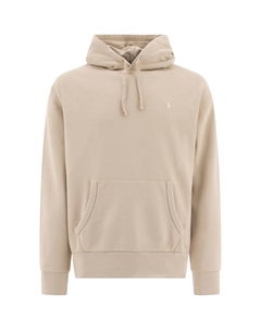 Лупбек флисовая толстовка с капюшоном, серый Polo ralph lauren