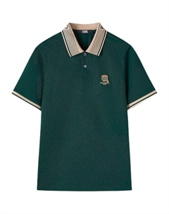 Футболка-поло Karl Lagerfeld SS25 мужская зеленая Karl lagerfeld / karl lagerfeld jeans