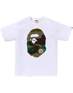 Футболка Bape Giant 1st Camo Big Ape Head, белый A bathing ape®