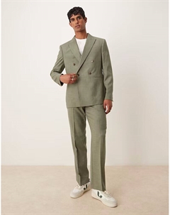 Прямые брюки из зеленого меланжа Asos design