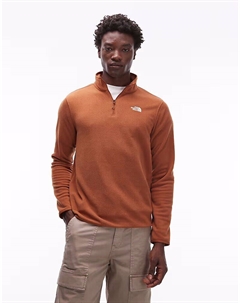 Флисовая кофта с логотипом Glacier 1/4 молнии темно-оранжевого цвета The north face