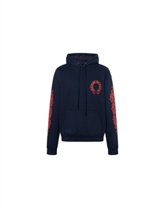 Толстовка с логотипом в виде подковы, синий Chrome hearts