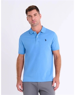 Футболка-поло U.S. Polo Assn Solid Interlock, синий U.s. polo assn.