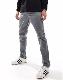 Зауженные брюки с эластичной талией, серого цвета Asos design