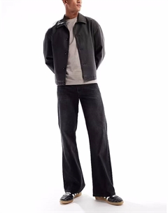 Джинсы-клеш черного цвета Asos design