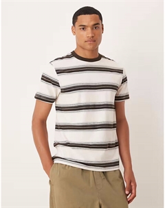 Футболка в коричневую полоску Asos design