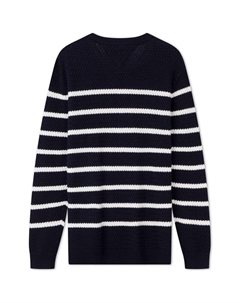 Джемпер мужской Navy Blue White Stripes Tommy hilfiger