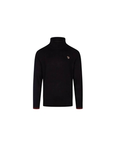 Свитер с водолазкой и принтом Zebra, черный Paul smith