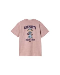 Футболка SS24 S/S Duckin' мужская розовая Carhartt wip