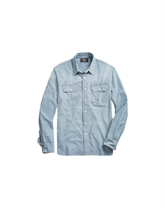 Мужская рубашка светло-голубого цвета Polo ralph lauren