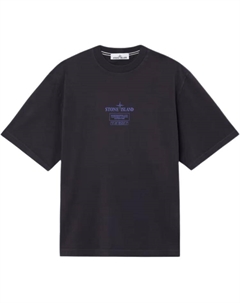 Футболка Combed Cotton с логотипом, синий Stone island