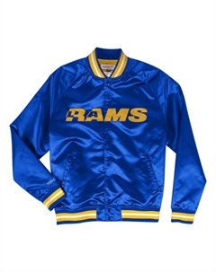 Легкая атласная куртка Los Angeles Rams Mitchell and ness