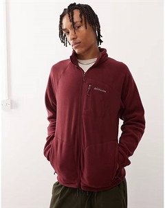 Флисовая кофта Fast Trek II с застежкой-молнией бордового цвета Columbia