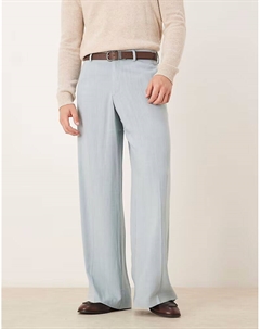 Строгие свободные брюки синего цвета Asos design