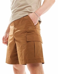 Коричневые плетеные шорты-карго Club Nike