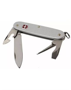 Швейцарский складной нож Pioneer, сталь X55CrMo15, рукоять алюминиевый сплав Alox, серый Victorinox