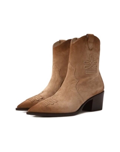 Замшевые ботильоны Santoni