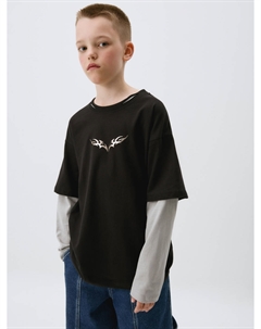 Лонгслив оверсайз с принтом детский Sela