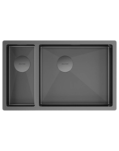Кухонная мойка Next 69/2S Uni PM226944-GMR цвет Вороненая сталь Paulmark