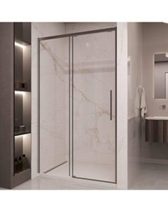 Душевая дверь Stella 150 VDS-1ST150CLGM профиль Вороненая сталь стекло прозрачное Vincea