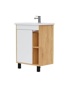 Тумба под раковину Osmond 60 tnOSMOND60.1D-04 цвет Белый Дуб сонома Волна