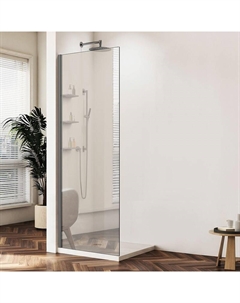 Душевая перегородка Walk-In 90 VSW-1HWS900MRGM профиль Вороненая сталь стекло зеркальное Vincea