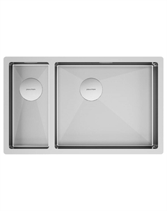 Кухонная мойка Next 69/2S Uni PM226944-BSR цвет Брашированная сталь Paulmark