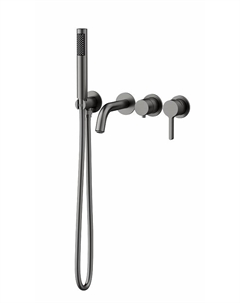 Смеситель для ванны Villa VTFW-1VL1GM цвет Вороненая сталь Vincea