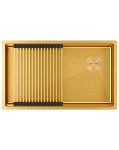 Кухонная мойка Next-Pro 74 Uni PM707445-BG цвет Брашированное золото Paulmark
