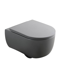 Унитаз Rino VRI-49TGR подвесной цвет Серый матовый с сиденьем Микролифт Veconi