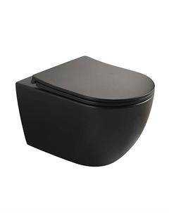Унитаз Ento VEN-52TB подвесной цвет Черный матовый с сиденьем Микролифт Veconi