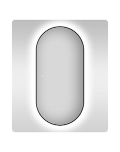Зеркало 7 Rays' Spectrum 55 172201540-172201550 с подсветкой цвет Черный матовый с сенсорным выключателем Wellsee