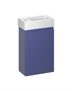 Тумба с раковиной WC Area 40 L 221804002 подвесная цвет Синий матовый Wellsee