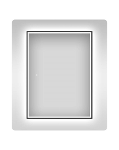 Зеркало 7 Rays' Spectrum 70 172201360-172201370 с подсветкой цвет Черный матовый с сенсорным выключателем Wellsee