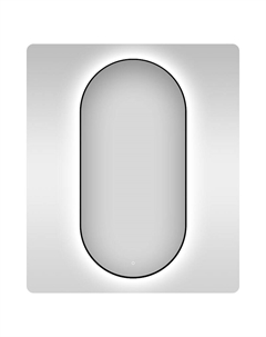 Зеркало 7 Rays' Spectrum 60 172201950-172201960 с подсветкой цвет Черный матовый с сенсорным выключателем Wellsee