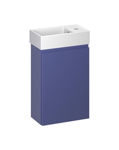 Тумба с раковиной WC Area 40 R 221804001 подвесная цвет Синий матовый Wellsee