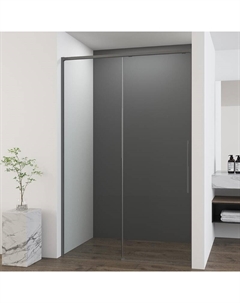 Душевая дверь Ultima 140 VDS-7UL140CLGM профиль Вороненая сталь стекло прозрачное Vincea