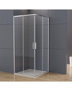 Душевой уголок Rapid-N 80x80 VSS-3RN8080E10CL профиль Хром стекло прозрачное Vincea